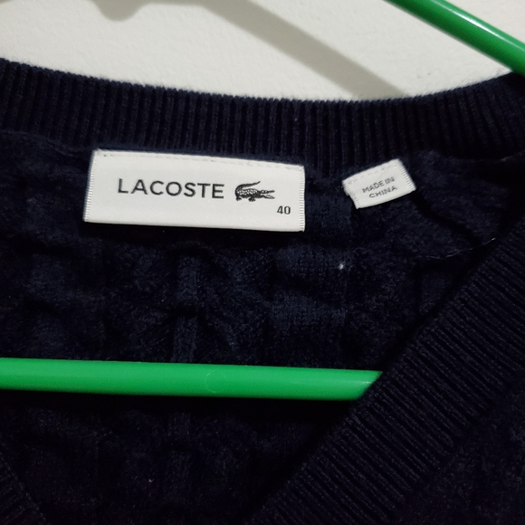 Lacoste wool vneck sweater - Picture 4 of 6